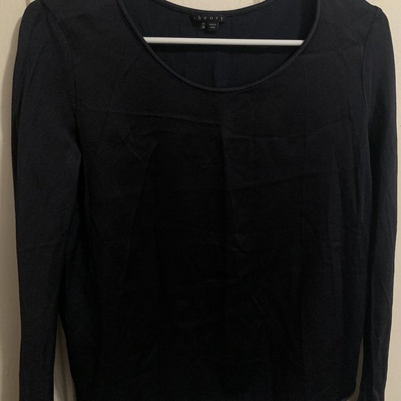 Theory Navy Blouse - Picture 4 of 5